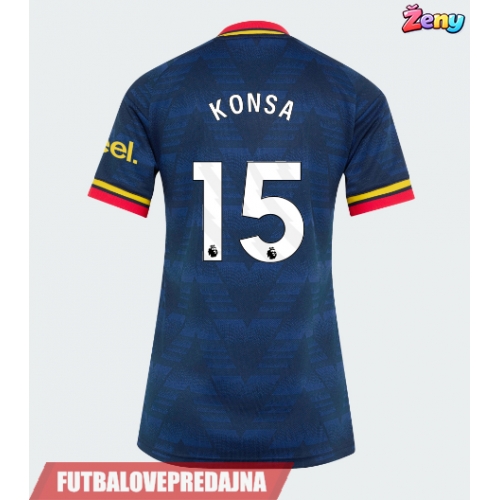 Lacne Ženy Futbalové dres Arsenal Ezri Konsa #15 2026-27 Krátky Rukáv - Preč